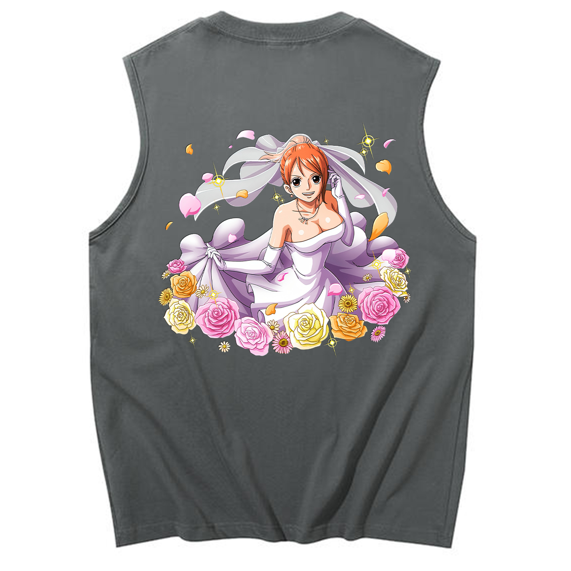 ワンピース ナミ ONE PIECE Nami コットン100％タンクトップ（背面プリント）